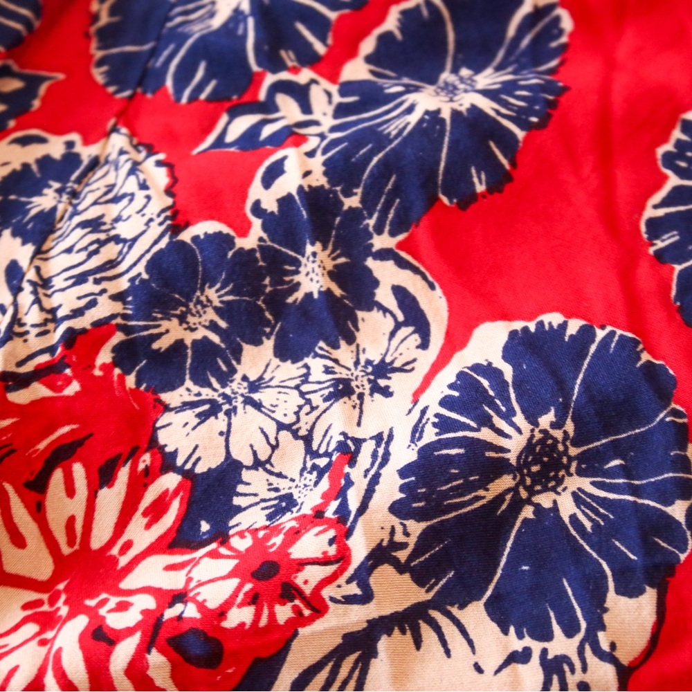 Denim 24/7 Red Floral Handkerchief Hem Skirt – 28W Petite - Picture 6 of 12